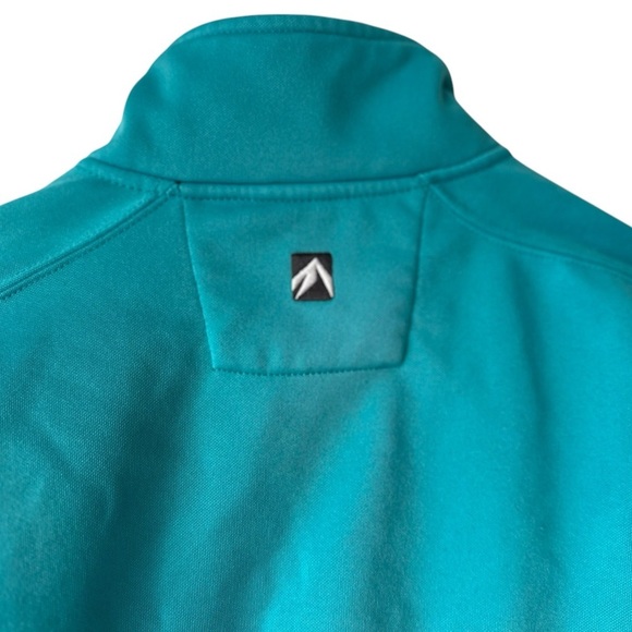 Women's Teal and Black Quarter-Zip Sweatshirt - Picture 7 of 12